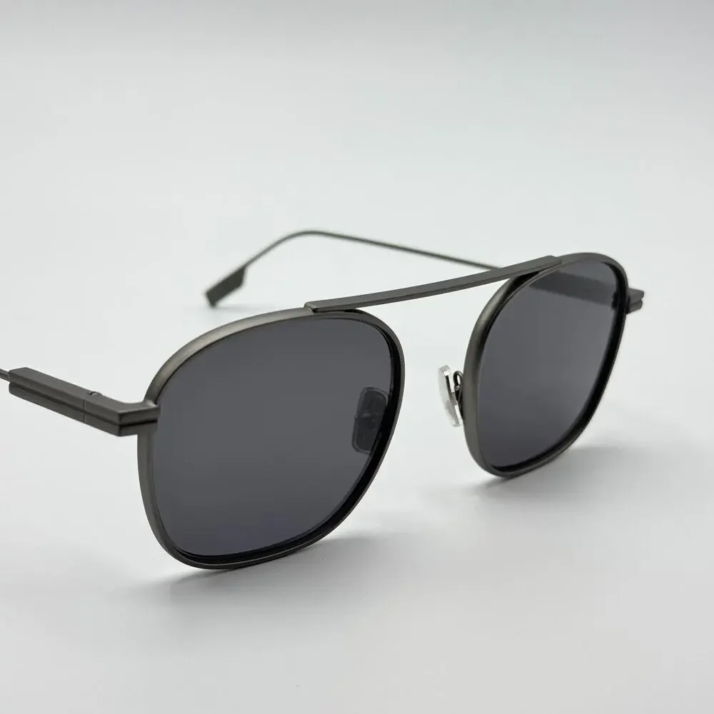 Ermenegildo Zegna Sunglasses EZ0290 09A Matte Gunmetal Frame Gray Lens 53-21-145